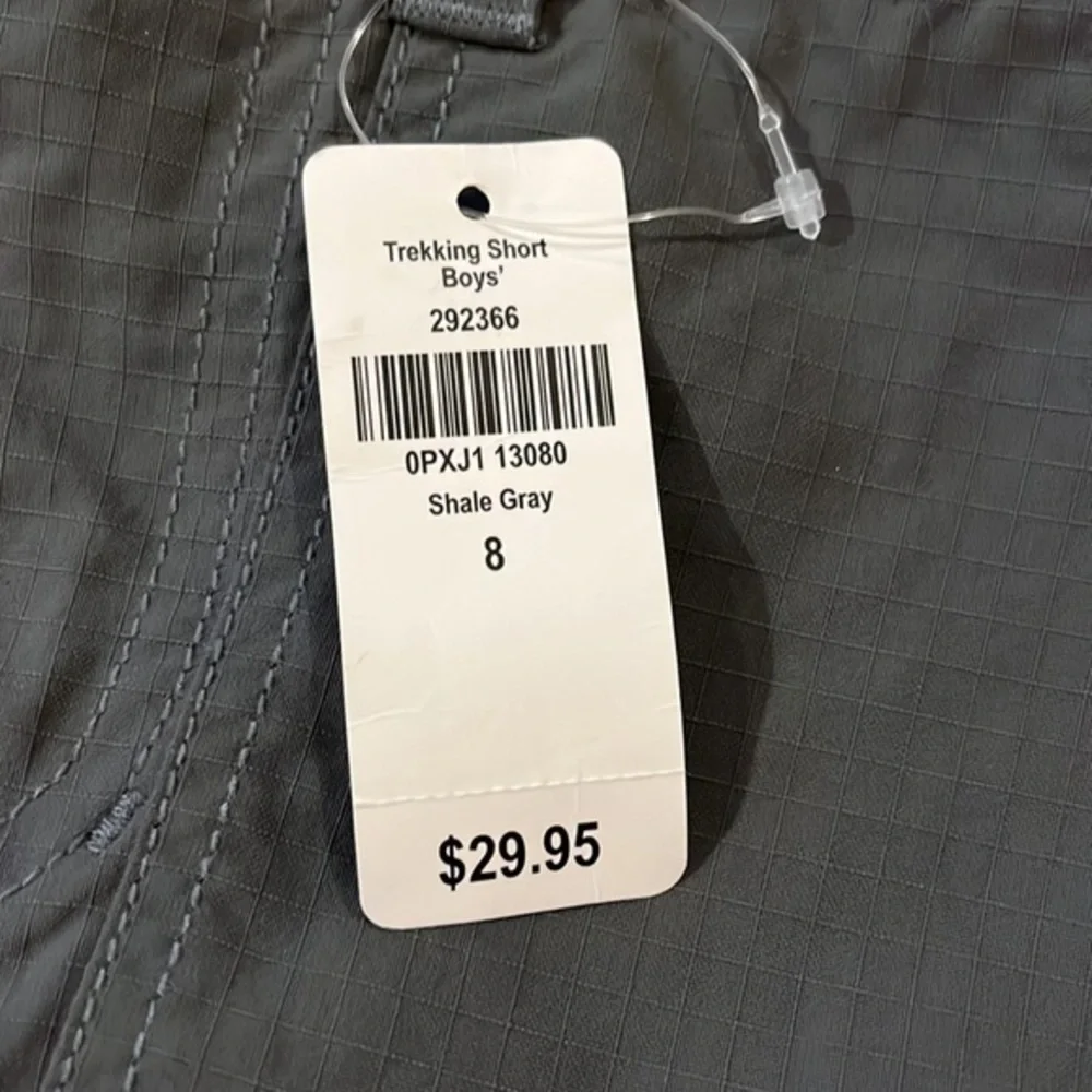 NWT L.L. Bean Boys Cargo Trekking Shorts in Slate Grey 8​